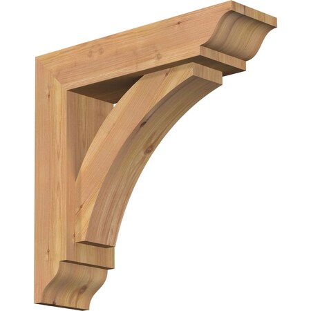 Thorton Traditional Smooth Bracket W/ Offset Brace, Western Red Cedar, 5 1/2W X 20D X 20H